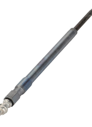 The AGCO | Glow Plug - Acp0677220, a metal component by AGCO, features a threaded body, hexagonal base, and conical tip designed for effectively heating the combustion chamber in diesel engines.