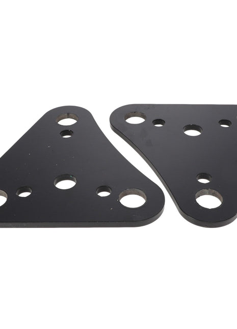 The AGCO | LINK - AL5214127 by AGCO consists of two black, triangular metal plates featuring multiple circular holes of varying sizes. No additional product description information is currently available.