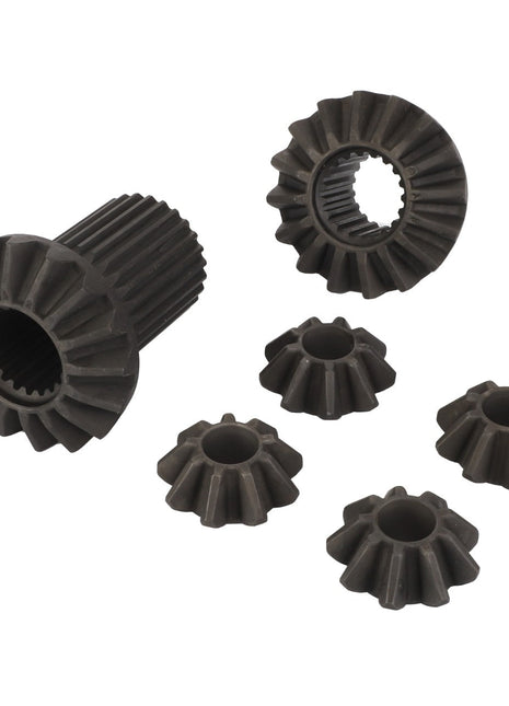 A set of six metallic bevel gears of various sizes, arranged on a white background. Product Name: AGCO | Gear - Acp0411730 by AGCO. No current product description available.