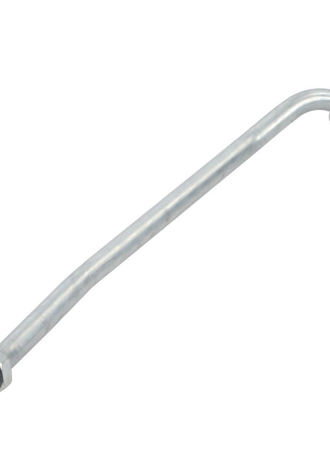 The AGCO Pipe - Acw033025A by AGCO, featuring two threaded ends—one straight and one slightly bent—is displayed against a plain white background. Currently, there is no additional product description information available.