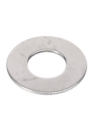 The AGCO Disc - 0910-89-14-00 is a round, flat metal washer with a central hole, commonly used in fastening applications to evenly distribute load or prevent surface damage.