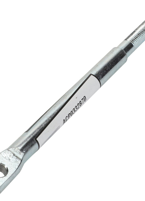 A metallic AGCO threaded rod, model Acp0332870, featuring an eyelet on one end and a partially visible code label along its length. No current product description available.