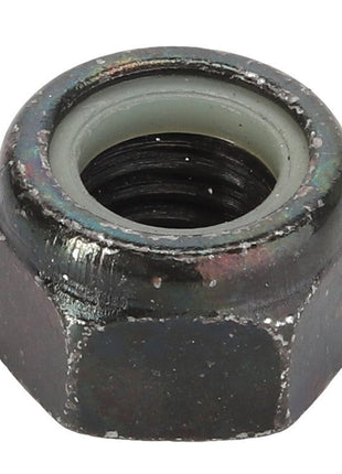 An image showing a detailed view of the AGCO | LOCKNUT - AG330819, highlighting its threading and metallic surface.