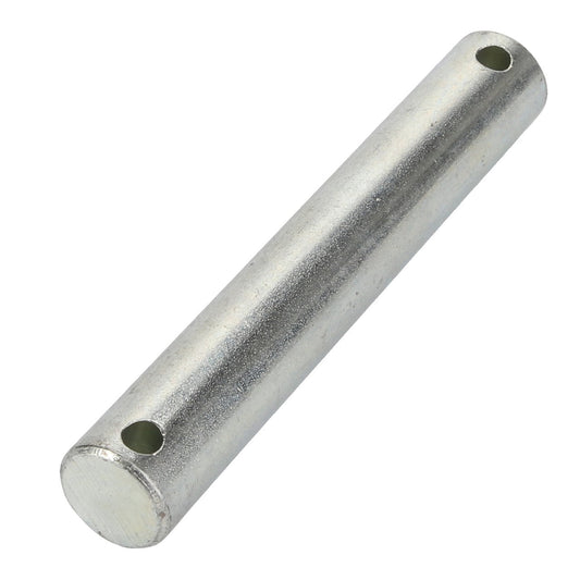 An AGCO Pin - Acp0026400, branded by AGCO, featuring a cylindrical metal structure with a smooth surface and precision-drilled holes at each end.
