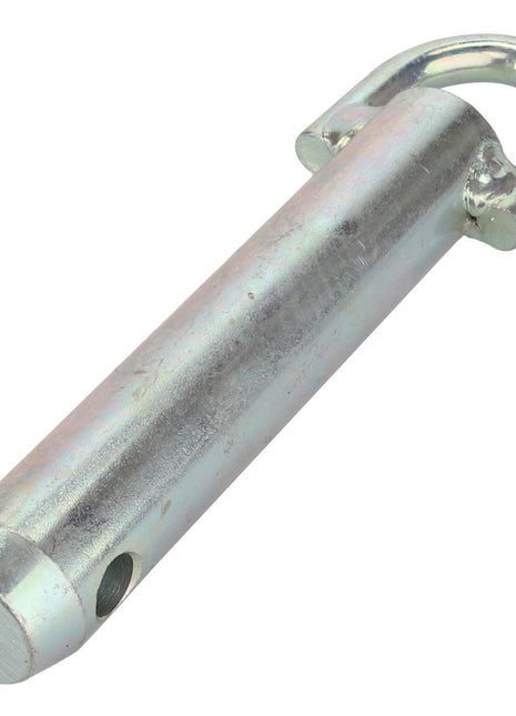 A metal clevis pin with a loop at the top and a hole near the bottom is shown, identified as AGCO | Pin - La320841650 from the brand AGCO.