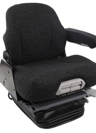 The AGCO Air Suspended Seat, Msg95Al/741 for Massey Ferguson - Acw3549140 features ergonomic design with armrests and adjustable capabilities. This high-quality seating solution offers a textured fabric cover and sturdy base to ensure comfort. Engineered to reduce vibration, it matches the superior quality of AGCO Parts Genuine Seats.