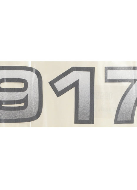 A stylized graphic image of the number 917 in bold, silver with a black outline on a white background. Product: AGCO | DECAL - AL11136550, Brand: AGCO. No further product description information is available.