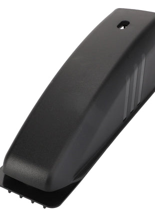 The AGCO Cover - Acp0296540 is a black rectangular plastic cover with ridged sides, designed to fit over electronic or mechanical components. No additional product description is available.