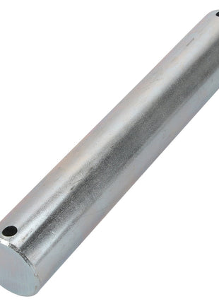 A metal rod with two small holes at each end, laying on a white background. This is the AGCO Pin - Acp0023130 by AGCO.