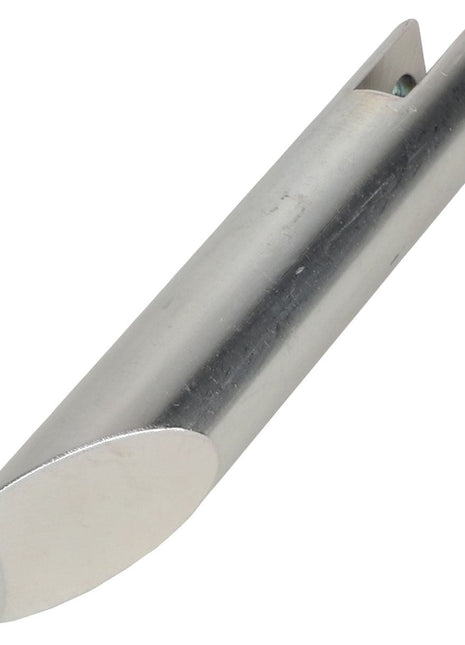 The AGCO | PIN - AL60009534 is a cylindrical metal component featuring one flattened end and a hole near the opposite rounded end. Unfortunately, no additional product description information is currently available.