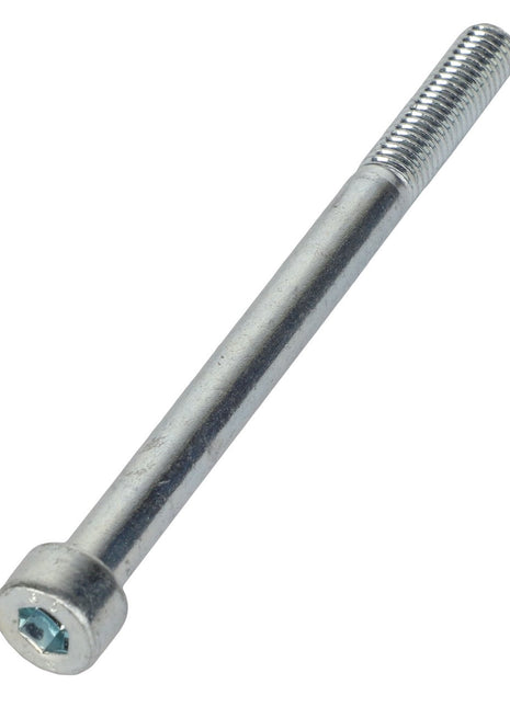 A close-up view of the AGCO | SCREW - ACP0426610, featuring a metallic hex socket screw with a partially threaded shaft and a cylindrical head, displayed against a plain white background. For any questions about this product or ordering details, please reach out to our support team.