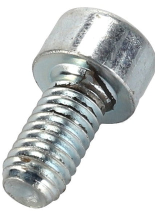 Close-up of a silver metal AGCO Bolt - Va021357 with a partially threaded shaft, commonly used in machinery and construction. No Current Product Description Available.