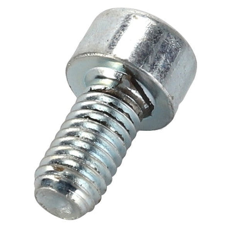 Close-up of a silver metal AGCO Bolt - Va021357 with a partially threaded shaft, commonly used in machinery and construction. No Current Product Description Available.