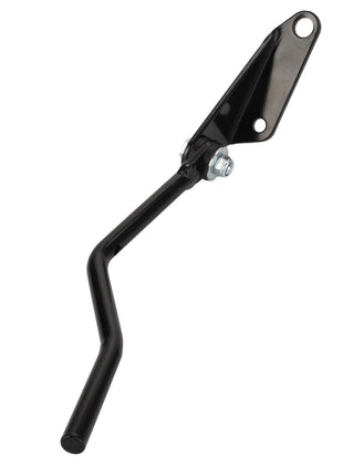 The AGCO | Lever - Acp0424490, a black metal motorcycle kickstand by AGCO, is shown against a white background.