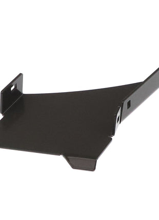 The AGCO | Left Hand Deflector - Acx3377830 is a black, angular metal bracket with three mounting points. No current product description information is available.