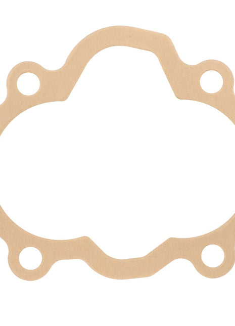 Photo of the AGCO Gasket - Acw3343560, a beige, oval-shaped gasket with four small holes around the edges. No current product description information is available.