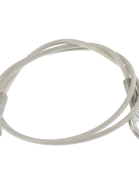 AGCO | Tether Strap - 112942W1: A coiled steel cable with looped, metal-reinforced ends from AGCO. No current product description available for this product.