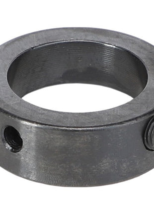 The AGCO | LOCKING COLLAR - K3999 by AGCO is a metal shaft collar featuring a circular shape and an integrated side screw. Its product design perfectly exemplifies simplicity and utility.