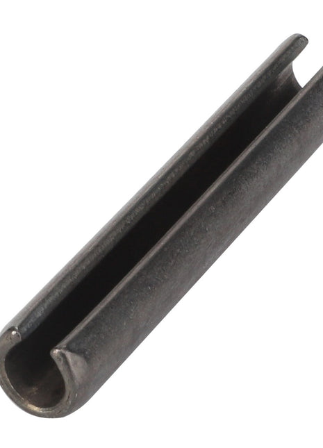 A tension piece produced by AGCO, model AL5016963, is a cylindrical metal object with a slit running along its length, similar in appearance to a roll pin or spring pin. No current product description information available.