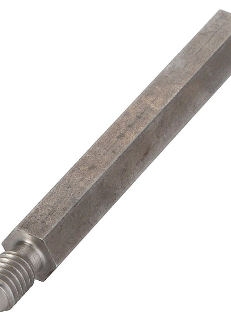 The AGCO Pin - Acp0442530 from AGCO is a metal hexagonal standoff with a precisely threaded tip for secure assembly.
