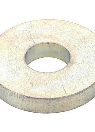 A round, metallic washer with a central hole viewed from an angle. The surface appears slightly worn; no current product description information is available for the AGCO | FLAT WASHER - D20400415.