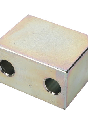 The AGCO | Sliding Block - Acw233730B features two threaded cylindrical holes on one side.