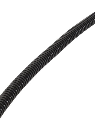 The AGCO | Hose - Acw3359320, a single flexible black corrugated tube with ridges along its length, is shown against a white background. No current product description information is available.