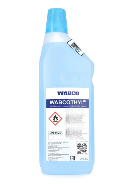 A blue bottle of AGCO Anti Freeze - X902015003000, known for its flammability classification (UN1170), is the ideal choice for your Fendt Models and Vario equipment.