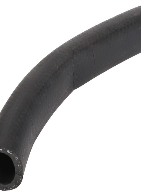 Here is a revised version of the sentence using the provided product data:

A reinforced, curved black rubber hose with a textured surface from AGCO. Product Name: AGCO | REINFORCED HOSE - AG511528. Detailed product description information is currently unavailable.
