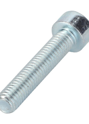 A close-up image of the AGCO SOCKET HEAD BOLT - 0902-10-05-00, featuring a shiny metallic hexagonal head and a threaded shaft, awaits your custom specifications.