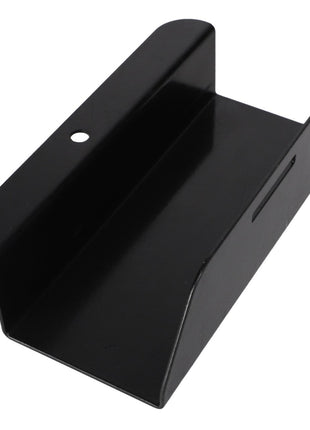 The AGCO Protective Plate, model AL60009959, features a black metal wall-mounted bracket designed with a single hole for screws and a shelf-like structure. However, it currently has no detailed description available.