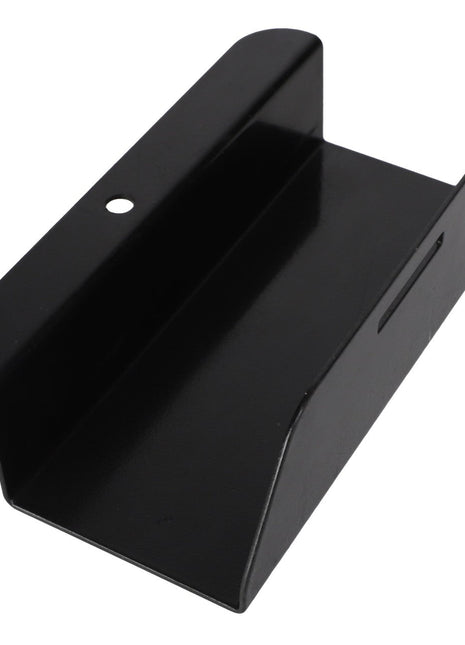 The AGCO Protective Plate, model AL60009959, features a black metal wall-mounted bracket designed with a single hole for screws and a shelf-like structure. However, it currently has no detailed description available.