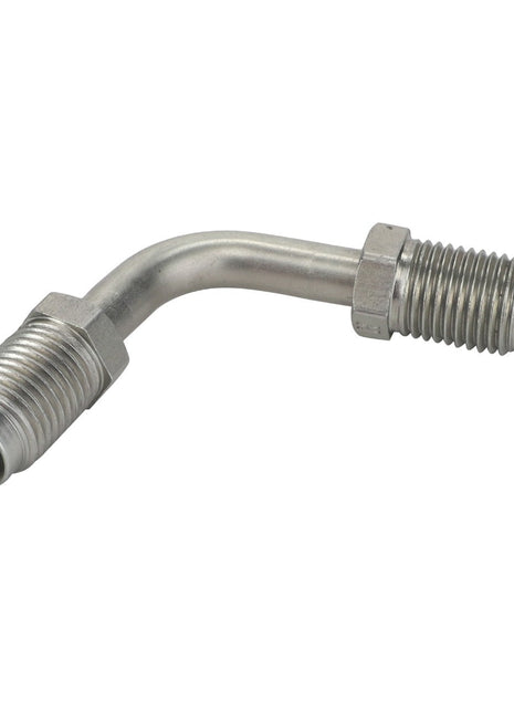 The AGCO Pipe - Acw0198970 from AGCO features one end bent at a 90-degree angle, with both ends threaded for secure connections, making it ideal for plumbing projects.