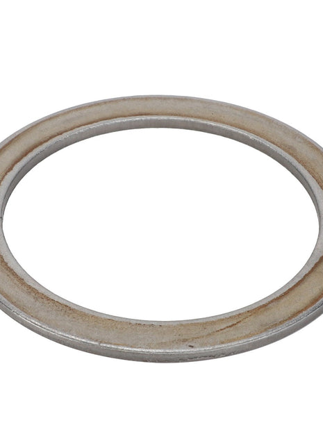 A close-up image of the AGCO metallic washer, identified as Disc - F180100080641, showing rust around its circular edges and hollow center.