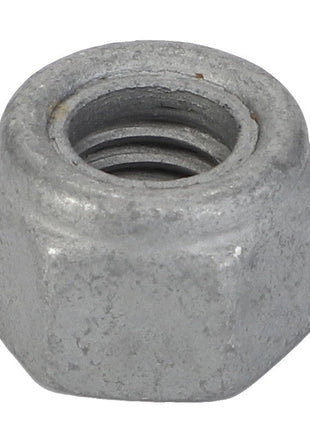 A close-up view of the AGCO Hex Top Lock Nut - Acw1514880, available for further inspection.