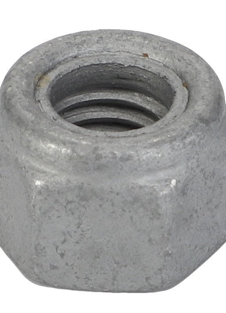 A close-up view of the AGCO Hex Top Lock Nut - Acw1514880, available for further inspection.