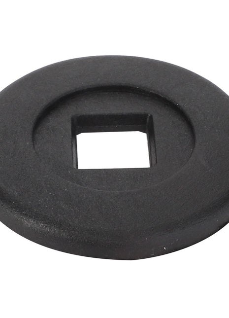 A round black metal washer with a square hole in its center, identified as AGCO | Washer - Acx2574790, is displayed on a white background. Currently, no product description information is available for further details.