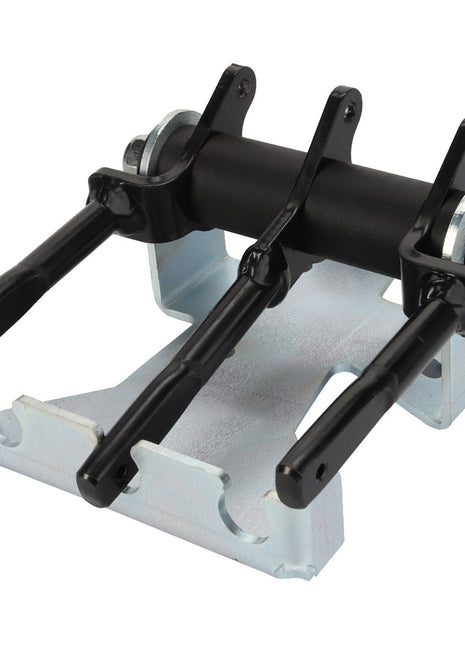 No current product description available, but the AGCO Lever Kit - Acp0336070 features a heavy-duty metal bracket with three black levers mounted onto it.
