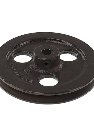 The AGCO Sheave - Acx2478470 is a black metal pulley with four circular holes and a central hub. No additional product description information is currently available.