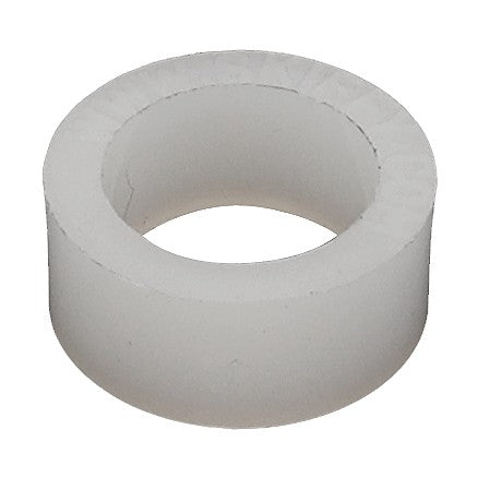 Product: AGCO | BUSH - D28980322, an opaque white cylindrical ring with a hollow center, standing upright. No current product description information is available for this item.