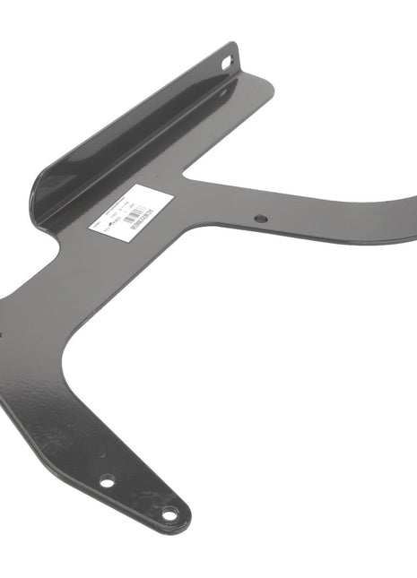 The AGCO Bracket - Acw2230650 is a meticulously designed durable metal bracket featuring multiple holes and a barcode sticker, perfect for mounting or support purposes.