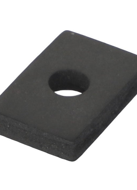 The AGCO Plate - V836324442 is a compact, rectangular black block with a central round aperture.