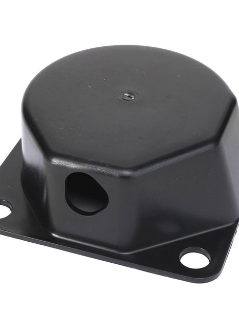 The AGCO | Shield - Acx2624400 is a black metal cover featuring a cylindrical top, a flat base with four holes, and a side opening. No current product description information is available.