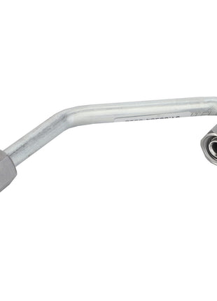 The AGCO Coolant Line (F530200090270) is a metal pipe featuring angled bends and hexagonal fittings on both ends. No current product description available.