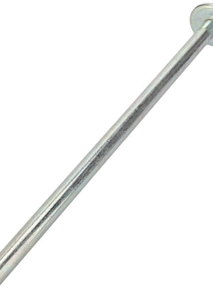 Image of the AGCO | Pin - La322031550, a cylindrical metal rod by AGCO with a flared end and a precisely positioned small hole near the opposite end.