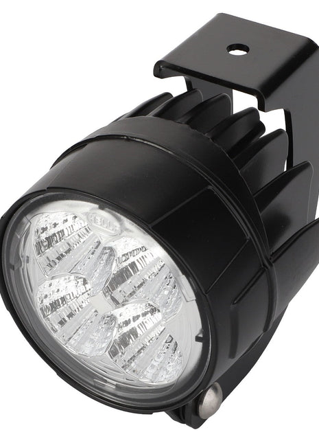 Product Description: The AGCO | Work Lamp - Acw377413A is a black LED work light featuring a sturdy mounting bracket and multiple LED bulbs housed within a clear, circular lens.