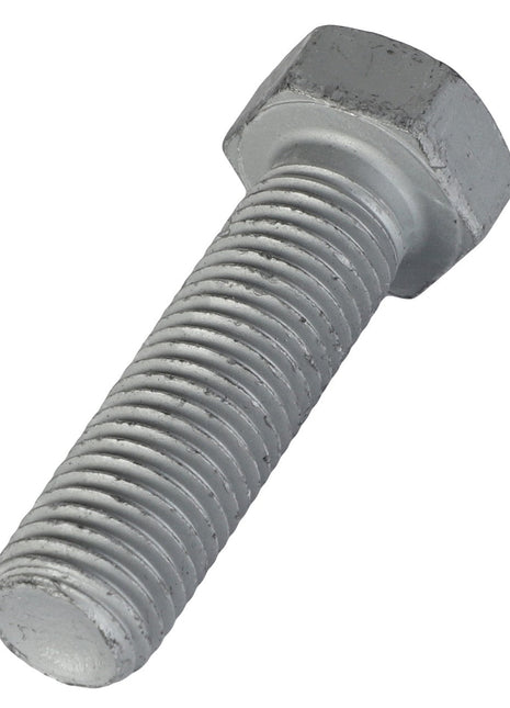 A close-up view of the AGCO Hexagonal Bolt - Acw1059340 showcases its silver metallic finish and threaded shaft, with the hexagonal head prominently visible at the top. The current product description information is not available.