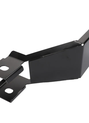 There is no current product description available, but the AGCO | Cowl - Acw011485A from AGCO is a black metal bracket featuring two mounting holes and a slanted design.