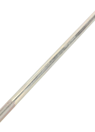 The AGCO | BAR - TM31724 by AGCO is a metal rod featuring a circular hole at one end and a threaded section at the other, ideal for use in mechanical and construction applications.