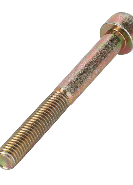 No current product description available. A close-up image of an AGCO Hex Cap Screw - La14358921, featuring a metallic Allen bolt with a threaded shaft and a hexagonal socket head.